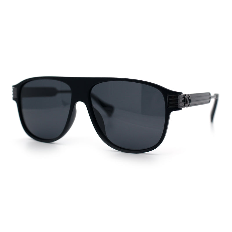 Polarized Mogul Mobster Flat Top Racer Mafia Plastic Fashion Sunglasses