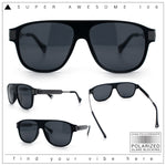 Polarized Mogul Mobster Flat Top Racer Mafia Plastic Fashion Sunglasses