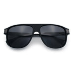 Polarized Mogul Mobster Flat Top Racer Mafia Plastic Fashion Sunglasses