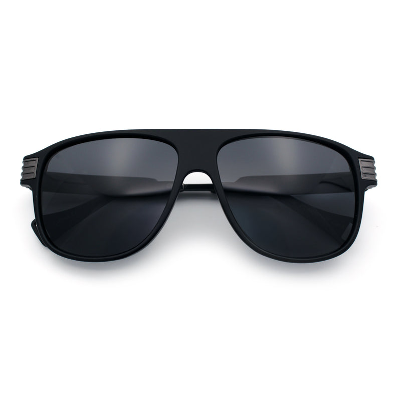 Polarized Mogul Mobster Flat Top Racer Mafia Plastic Fashion Sunglasses