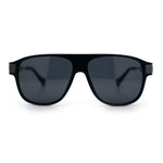 Polarized Mogul Mobster Flat Top Racer Mafia Plastic Fashion Sunglasses