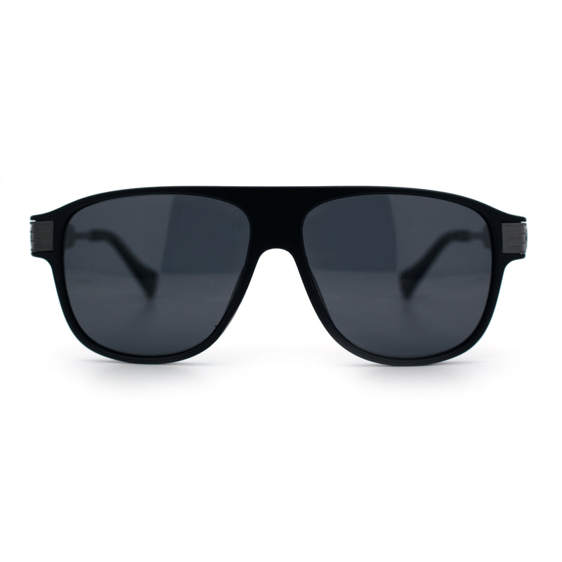 Polarized Mogul Mobster Flat Top Racer Mafia Plastic Fashion Sunglasses