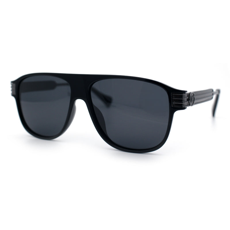 Polarized Mogul Mobster Flat Top Racer Mafia Plastic Fashion Sunglasses