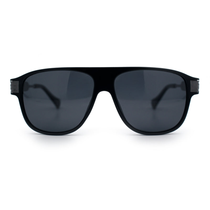 Polarized Mogul Mobster Flat Top Racer Mafia Plastic Fashion Sunglasses