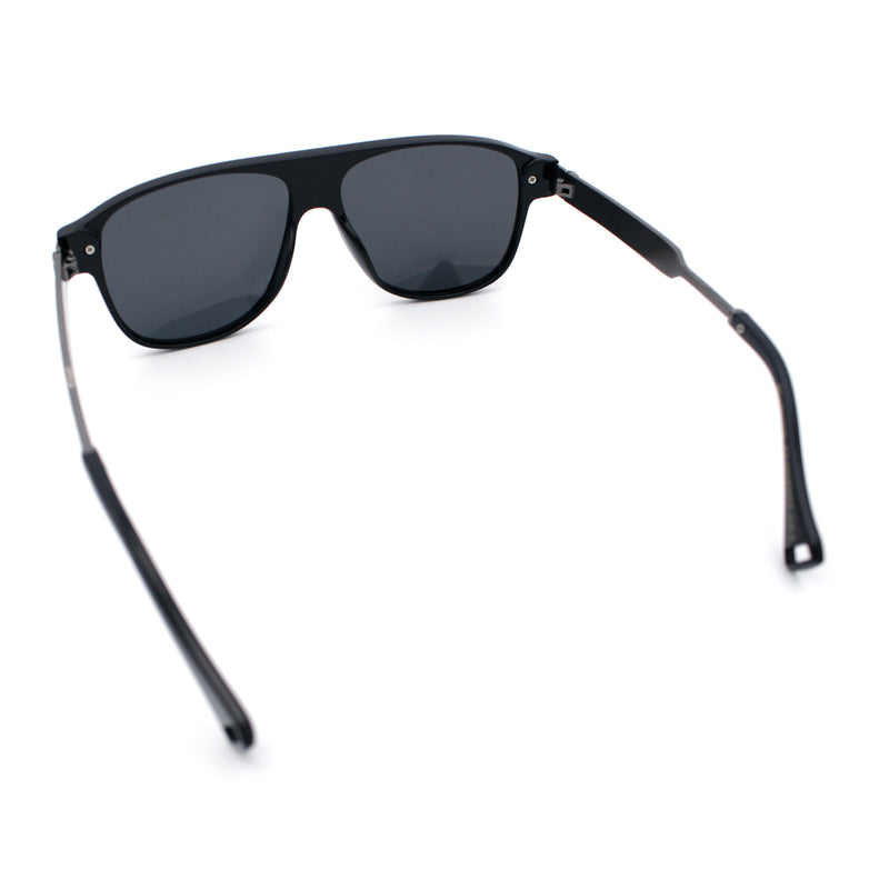 Polarized Mogul Mobster Flat Top Racer Mafia Plastic Fashion Sunglasses
