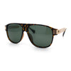 Polarized Mogul Mobster Flat Top Racer Mafia Plastic Fashion Sunglasses