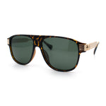 Polarized Mogul Mobster Flat Top Racer Mafia Plastic Fashion Sunglasses