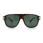 Polarized Mogul Mobster Flat Top Racer Mafia Plastic Fashion Sunglasses