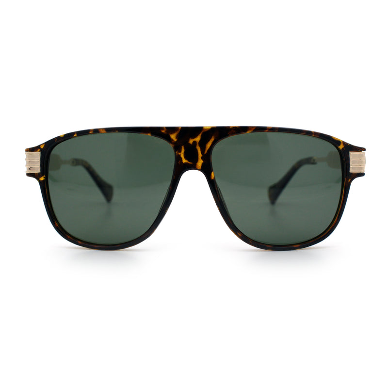 Polarized Mogul Mobster Flat Top Racer Mafia Plastic Fashion Sunglasses