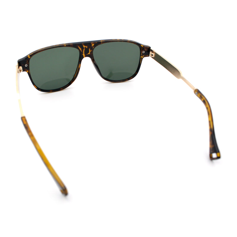 Polarized Mogul Mobster Flat Top Racer Mafia Plastic Fashion Sunglasses