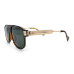 Polarized Mogul Mobster Flat Top Racer Mafia Plastic Fashion Sunglasses