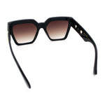 Womens Large Squared Rectangle Cat Eye Designer Fashion Plastic Sunglasses
