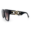 Womens Large Squared Rectangle Cat Eye Designer Fashion Plastic Sunglasses