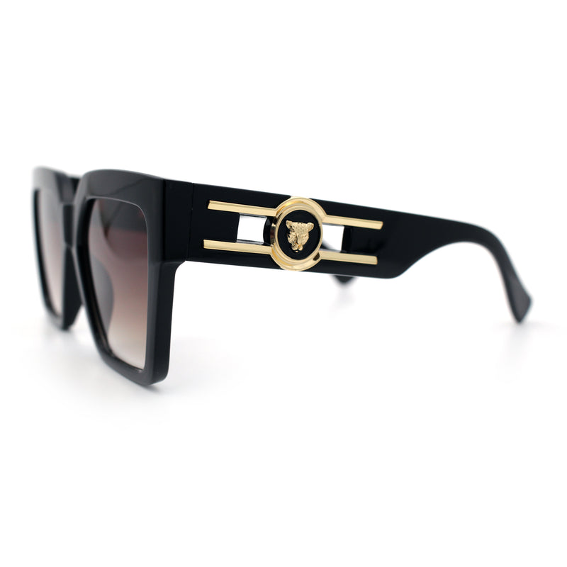 Womens Large Squared Rectangle Cat Eye Designer Fashion Plastic Sunglasses