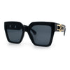 Womens Large Squared Rectangle Cat Eye Designer Fashion Plastic Sunglasses