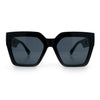 Womens Large Squared Rectangle Cat Eye Designer Fashion Plastic Sunglasses