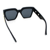 Womens Large Squared Rectangle Cat Eye Designer Fashion Plastic Sunglasses