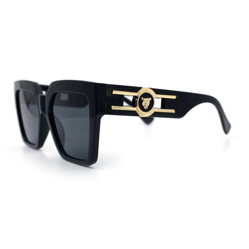 Womens Large Squared Rectangle Cat Eye Designer Fashion Plastic Sunglasses