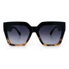 Womens Large Squared Rectangle Cat Eye Designer Fashion Plastic Sunglasses