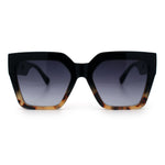 Womens Large Squared Rectangle Cat Eye Designer Fashion Plastic Sunglasses