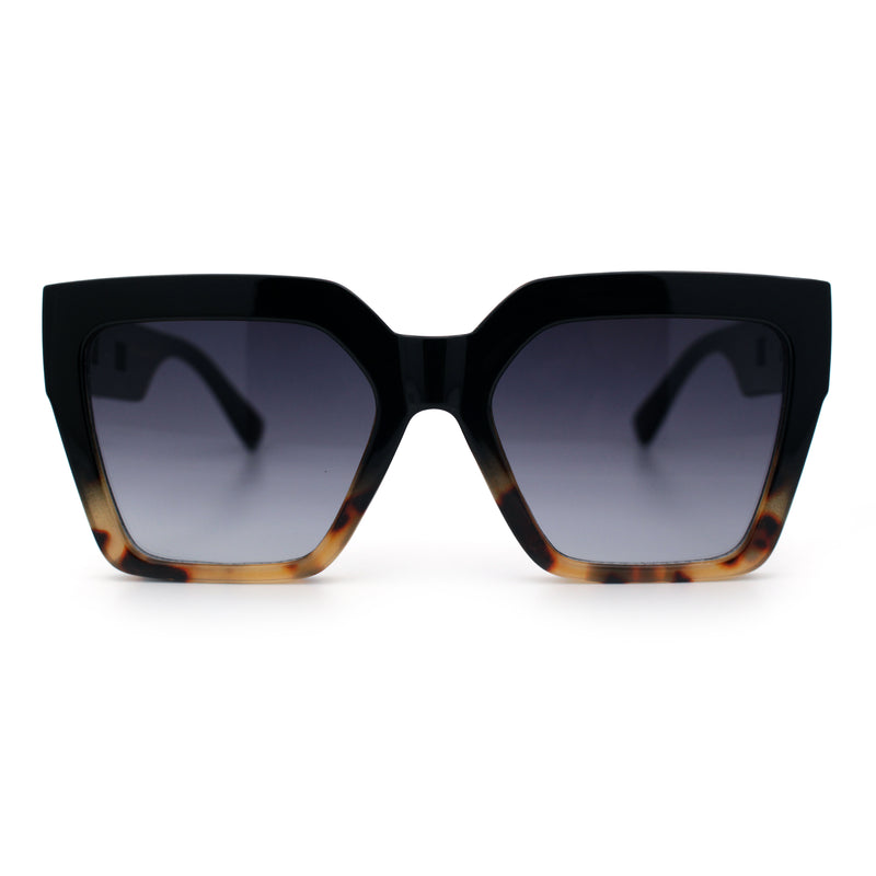 Womens Large Squared Rectangle Cat Eye Designer Fashion Plastic Sunglasses