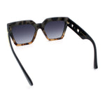 Womens Large Squared Rectangle Cat Eye Designer Fashion Plastic Sunglasses