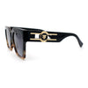 Womens Large Squared Rectangle Cat Eye Designer Fashion Plastic Sunglasses
