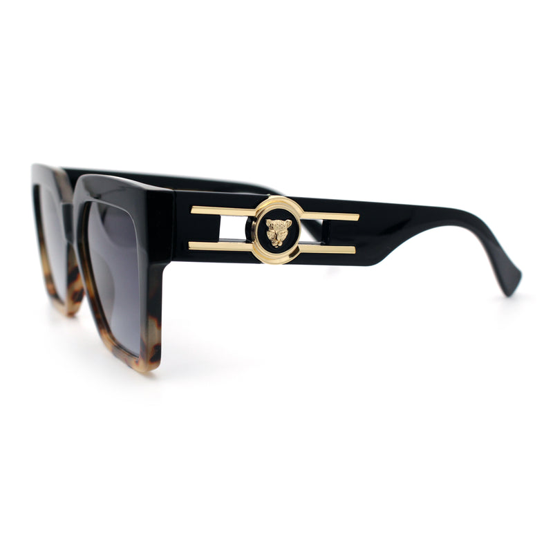 Womens Large Squared Rectangle Cat Eye Designer Fashion Plastic Sunglasses