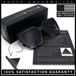 Womens Large Squared Rectangle Cat Eye Designer Fashion Plastic Sunglasses