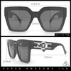 Womens Large Squared Rectangle Cat Eye Designer Fashion Plastic Sunglasses