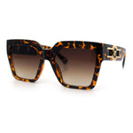 Womens Large Squared Rectangle Cat Eye Designer Fashion Plastic Sunglasses