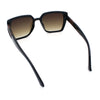 Womens Rectangle Inset Lens Minimalist Fashion Plastic Sunglasses