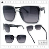 Womens Rectangle Inset Lens Minimalist Fashion Plastic Sunglasses