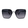 Womens Rectangle Inset Lens Minimalist Fashion Plastic Sunglasses