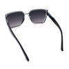Womens Rectangle Inset Lens Minimalist Fashion Plastic Sunglasses