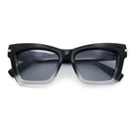 Womens Nerdy Thick Horn Rim Cat Eye Hipster Plastic Sunglasses