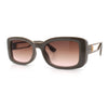 Womens Classy Rectangle Retro Mod Designer Fashion Luxe Sunglasses