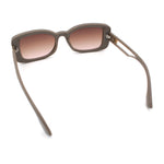 Womens Classy Rectangle Retro Mod Designer Fashion Luxe Sunglasses