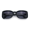 Womens Classy Rectangle Retro Mod Designer Fashion Luxe Sunglasses