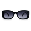 Womens Classy Rectangle Retro Mod Designer Fashion Luxe Sunglasses
