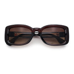 Womens Classy Rectangle Retro Mod Designer Fashion Luxe Sunglasses