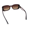 Womens Classy Rectangle Retro Mod Designer Fashion Luxe Sunglasses