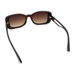 Womens Classy Rectangle Retro Mod Designer Fashion Luxe Sunglasses