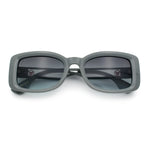 Womens Classy Rectangle Retro Mod Designer Fashion Luxe Sunglasses