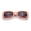 Womens Classy Rectangle Retro Mod Designer Fashion Luxe Sunglasses
