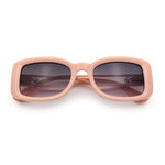 Womens Classy Rectangle Retro Mod Designer Fashion Luxe Sunglasses