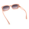 Womens Classy Rectangle Retro Mod Designer Fashion Luxe Sunglasses