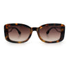 Womens Classy Rectangle Retro Mod Designer Fashion Luxe Sunglasses