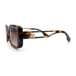 Womens Classy Rectangle Retro Mod Designer Fashion Luxe Sunglasses