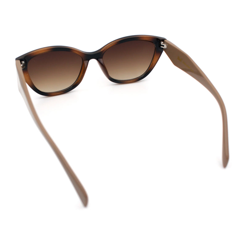 Womens Oversized Cat Eye Retro Fashion Geometric Bevel Arm Sunglasses